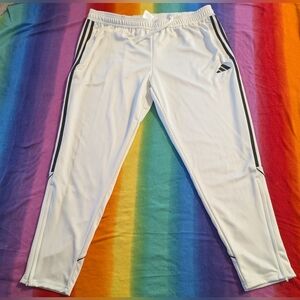 Adidas White Sweatpants With Zipper Bottoms Sz: 2XL
